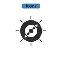 elementos do vetor de símbolo de ícones de bússola para web infográfico