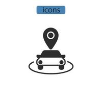 ícones de estacionamento símbolo elementos vetoriais para infográfico web vetor