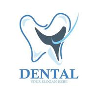 clínica odontológica modelo de vetor de design abstrato logotipo dental em estilo linear. ícone do conceito do logotipo do dentista.