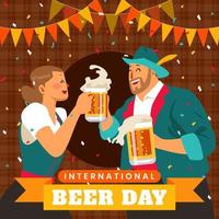 conceito de dia internacional da cerveja vetor