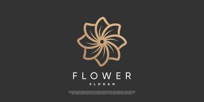 flor logotipo minimalista com conceito moderno e único vetor premium
