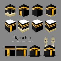 coleção de clipart de ilustração plana kaaba vetor