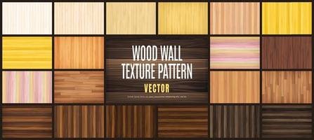ilustração vetorial beleza madeira parede piso textura padrão conjunto de coleta de fundo vetor
