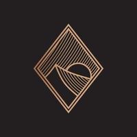 logotipo minimalista da montanha. design de vetor de natureza simples.