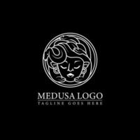 design de ilustração vetorial de conceito de logotipo medusa vetor