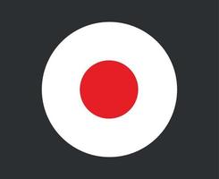 japão bandeira nacional ásia emblema ícone ilustração vetorial elemento de design abstrato vetor