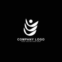 design de logotipo branco criativo vetor