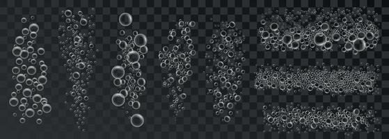 fundo de conceito de conjunto de bolhas de espuma, estilo realista vetor