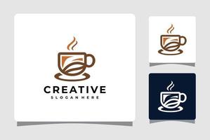 inspiração de design de modelo de logotipo de café quente vetor