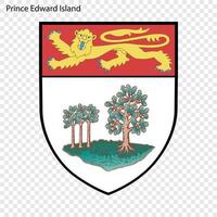 emblema da ilha do príncipe edward, província do canadá vetor