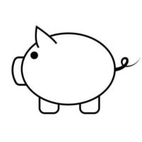 ícone de porco. ilustração vetorial vetor