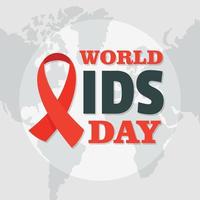 fundo de conceito do dia mundial da aids, estilo simples vetor