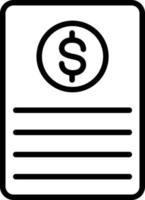 ícone de linha de vetor de crédito