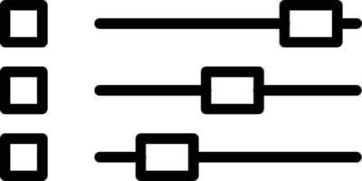 design de ícone de linha de controles deslizantes vetor