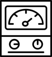 ícone de linha de amperímetro vetor