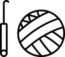 design de ícone de linha de crochê