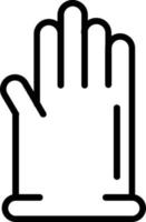 ícone de linha de luva vetor