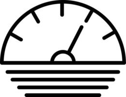 ícone de linha de vetor de velocímetro