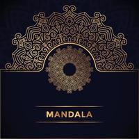 design de mandala de luxo estilo padrão arabesco com vetor de fundo premium de cor dourada