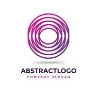 linha abstrata o design de logotipo de conexão de carta. círculo criativo colorido vetor