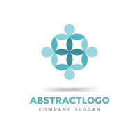 comunidade abstrata, foram juvenil, design de ícone de logotipo floral e relacionado à saúde vetor