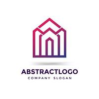 letra criativa w design de logotipo de empresa imobiliária vetor