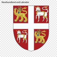 emblema de terra nova e labrador, província do canadá vetor
