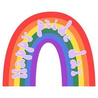diversidade lgbtq conceito de orgulho do arco-íris ilustração isolada em vetor