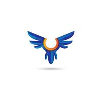 logotipo de asas de águia. ilustração vetorial de asas de águia. sinal simples do logotipo das asas de águia. vetor