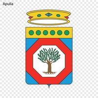 província de emblema da Itália. vetor