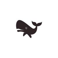 modelo de ilustração de design de logotipo de ícone de baleia vetor