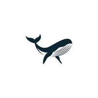 vetor de modelo de ilustração de logotipo de ícone de baleia