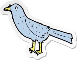 adesivo de um corvo de desenho animado vetor