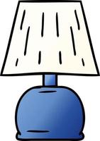 doodle de desenho gradiente de uma lâmpada de cabeceira vetor