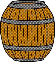 doodle dos desenhos animados de um barril de madeira vetor