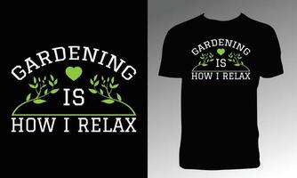 melhor camiseta de jardinagem e ilustração vetorial. vetor