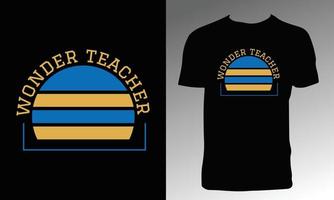 design de camiseta de vetor de professor