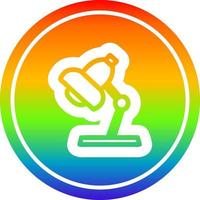 lâmpada de trabalho circular no espectro do arco-íris vetor