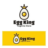 ilustração do logotipo da arte do rei do ovo vetor