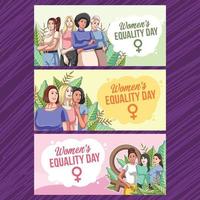 evento com o tema do banner do dia da igualdade das mulheres vetor