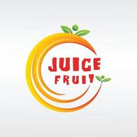 design de logotipo de suco, colorido vetor