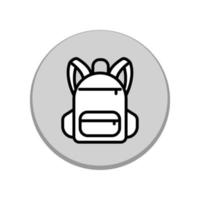 modelo de ícone de mochila vetor