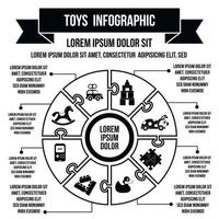 elementos de infográfico de brinquedo, estilo simples vetor