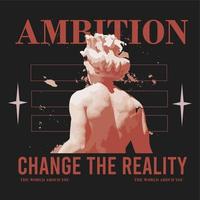 ambição mudar a realidade vetor