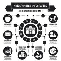 conceito de infográfico de jardim de infância, estilo simples vetor