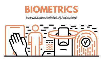 banner de biometria, estilo de estrutura de tópicos vetor