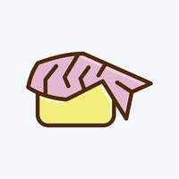 ícone de sushi. adequado para o símbolo japonês. estilo plano. design simples editável. vetor de modelo de design. ilustração simples