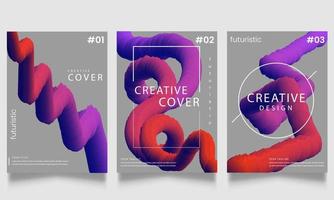 ilustrações abstratas, modernas, futuristas, gradientes. fundo para capa de revista sobre sonhos, pôster chique, álbum de música. vetor