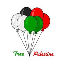 ilustração vetorial de balão palestino livre perfeito para plano de fundo, impressão, etc. vetor