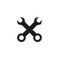 letras x chave inglesa serviços símbolo logotipo vetor